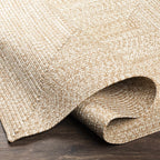 Cream Braided Faux Jute Rug