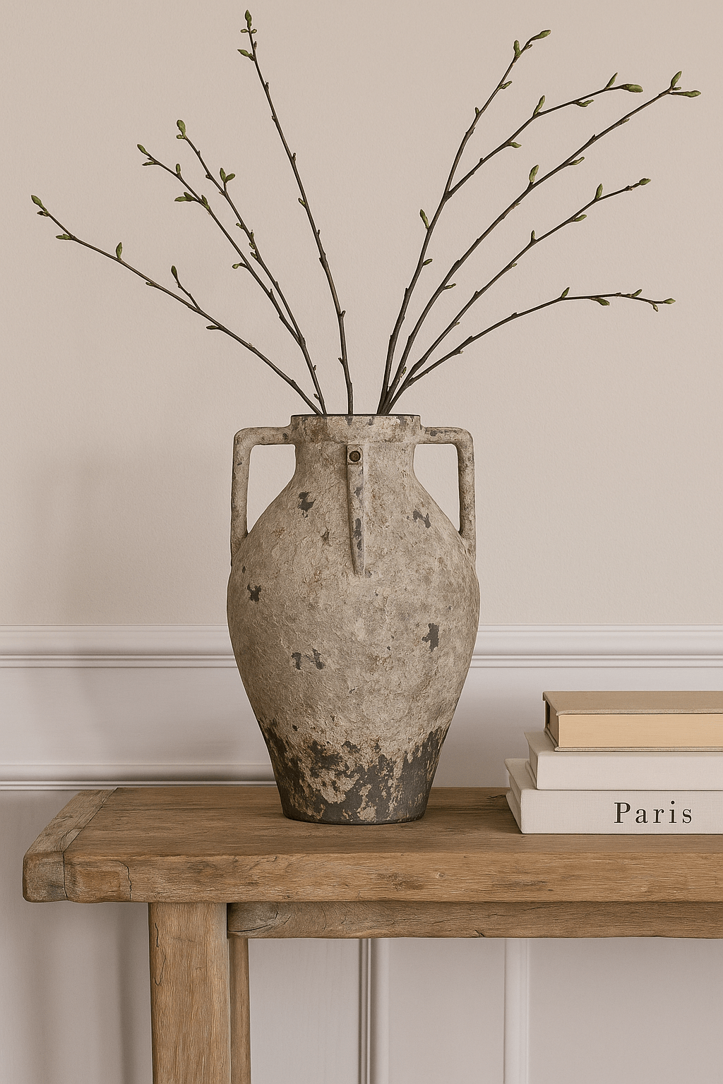 Vintage Inspired Metal Urn