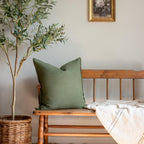 Olive Solid Color Pillow Cover