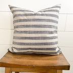 Gray and White Stripe Pillow Cover