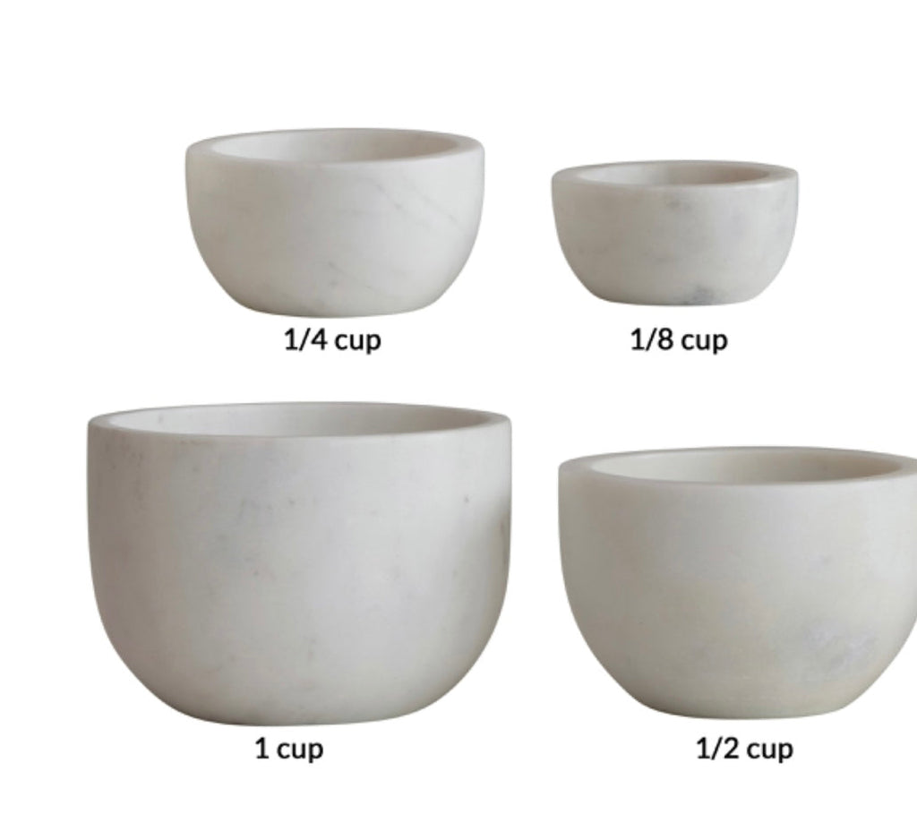 Marble Bowl Set & Measuring Cups
