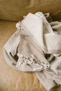 Ivory Caramel Tribeca Towel/Throw
