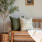 Jardim Floral Block Printed Pillow Cover