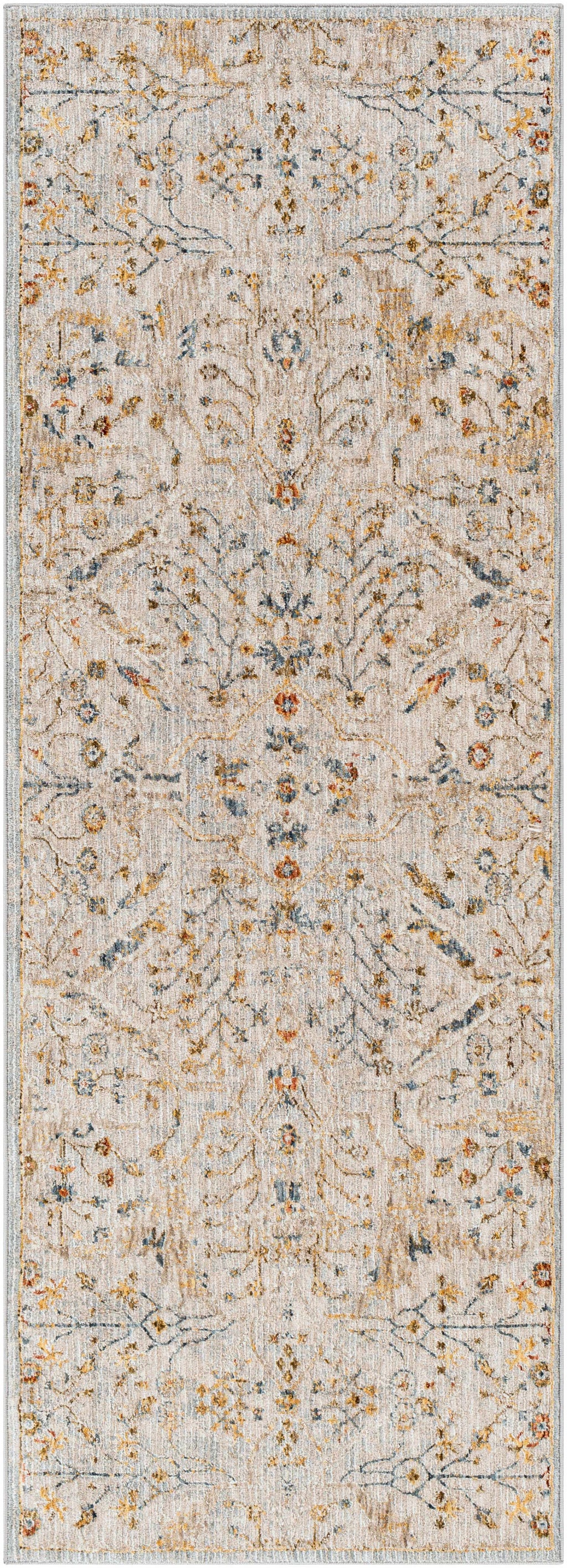 Oushak Style Floral Rug