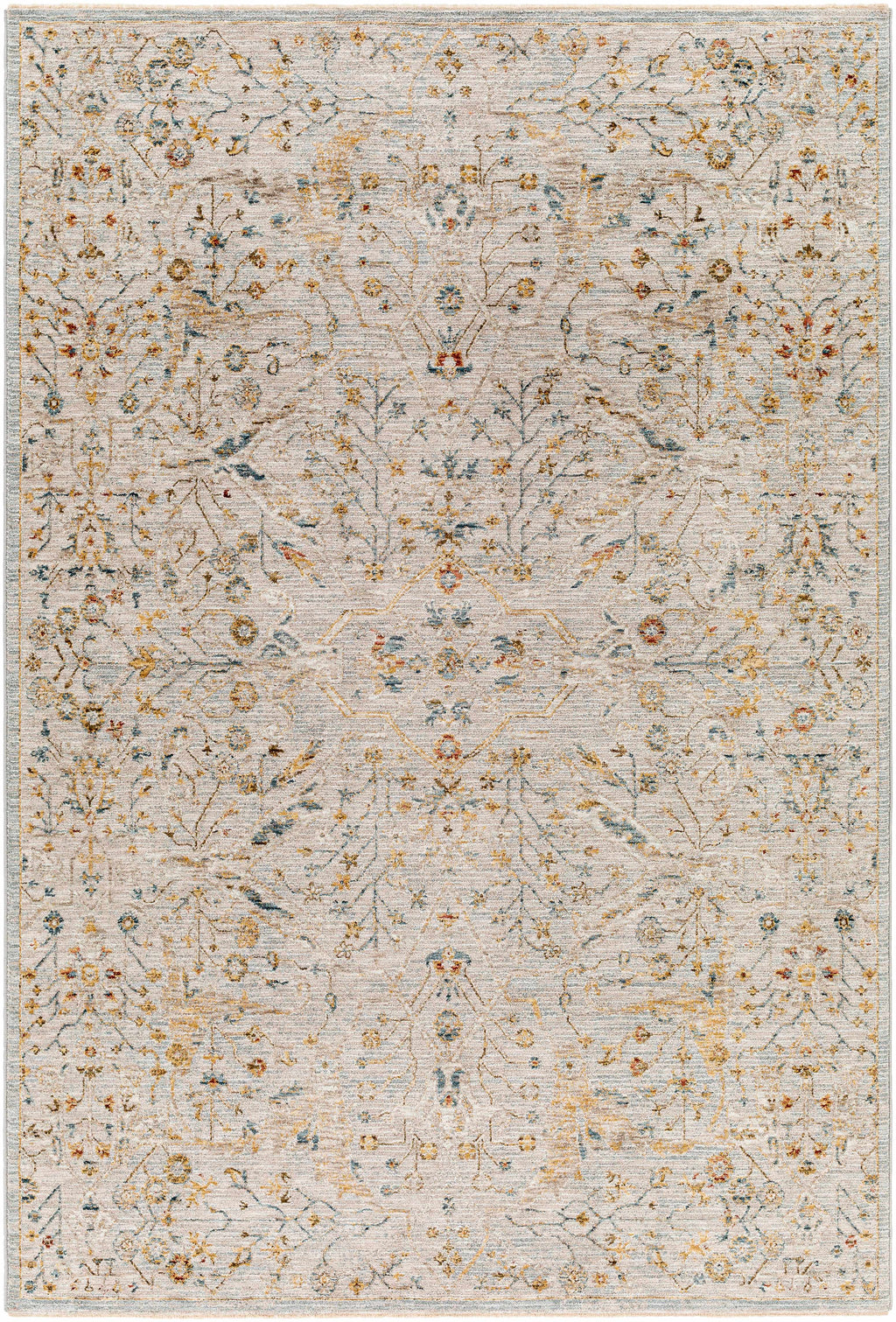 Oushak Style Floral Rug
