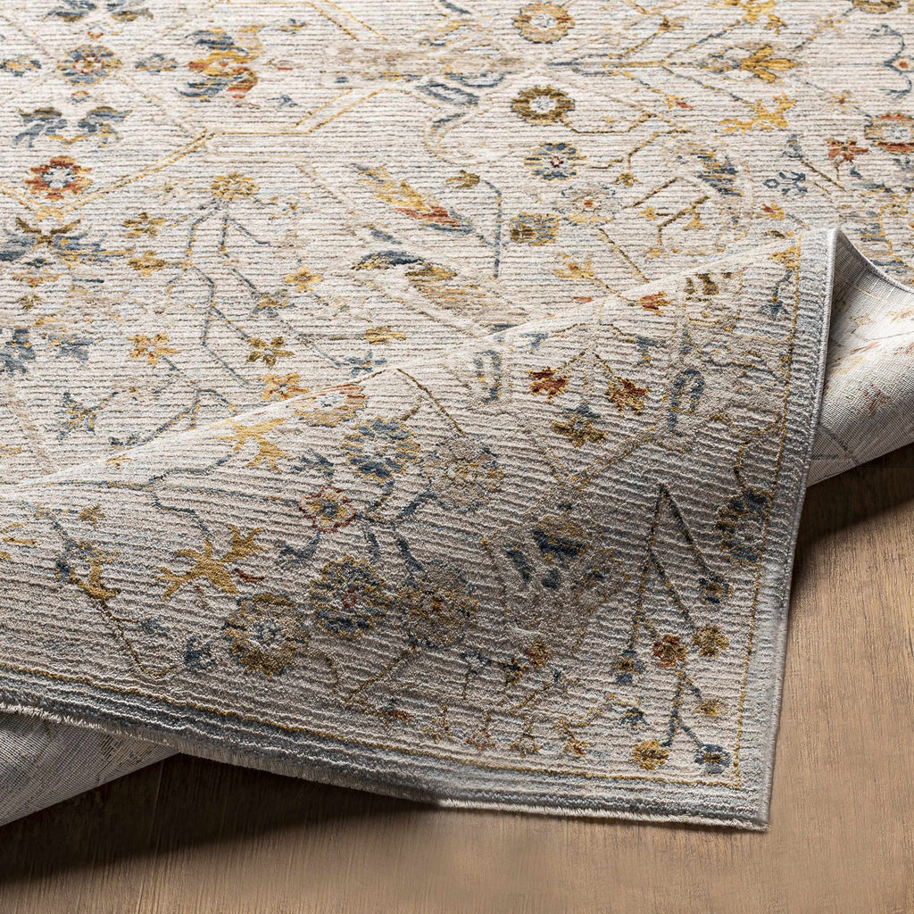 Oushak Style Floral Rug