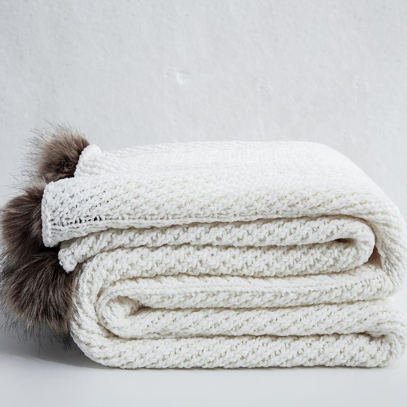 Chenille Pom Throw