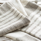 Striped Cotton Tassel Throw Blanket
