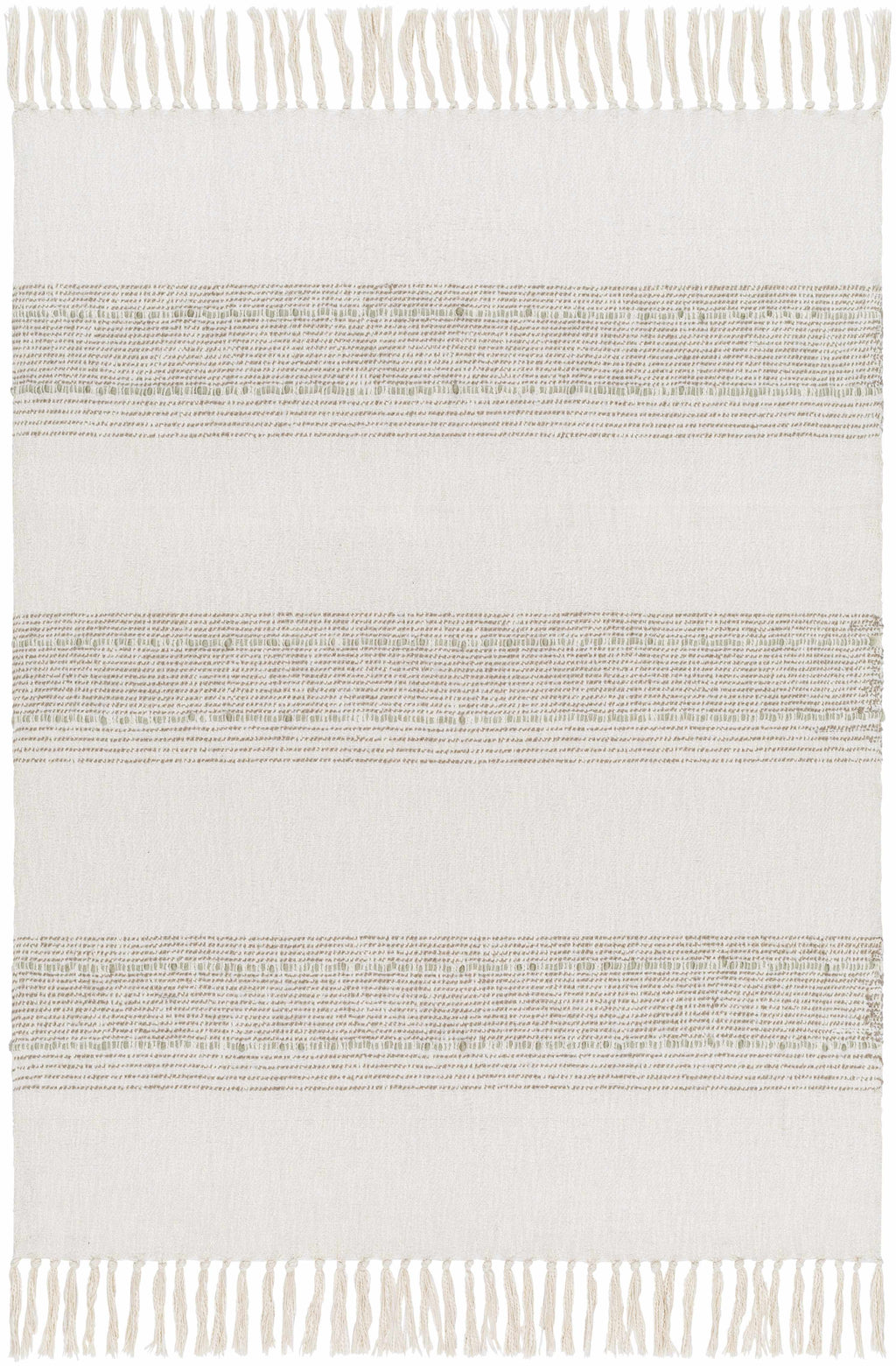 Natural Striped Throw Blanket