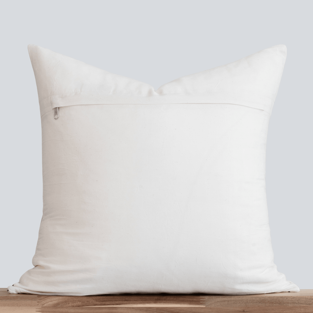 Ochre Floral Block Printed Pillow Cover