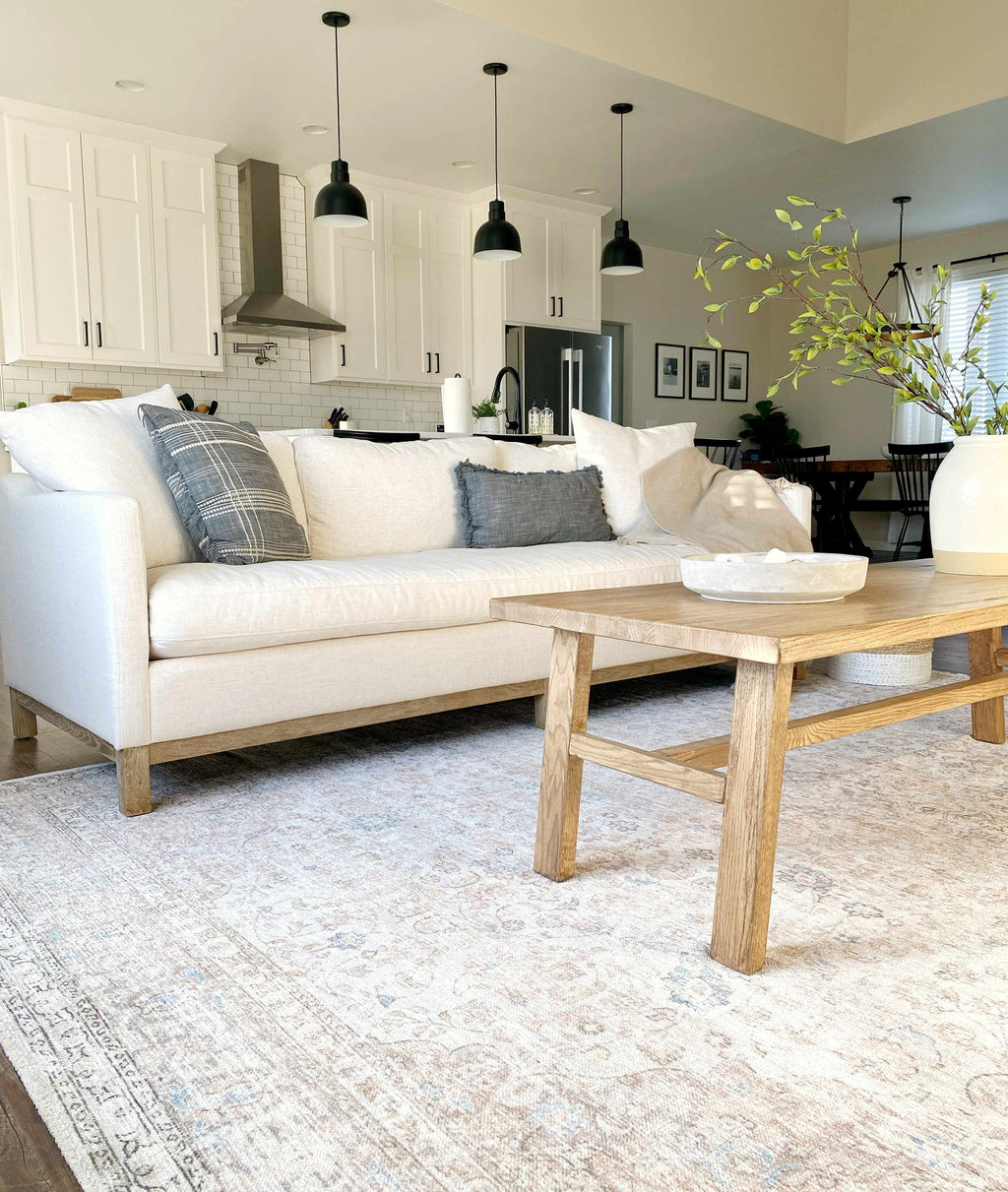 Cream Holi Washable Area Rug