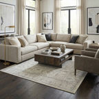 Tigried Ivory & Gray Area Rug