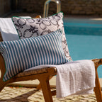 Striped Outdoor Small Lumbar Pillow
