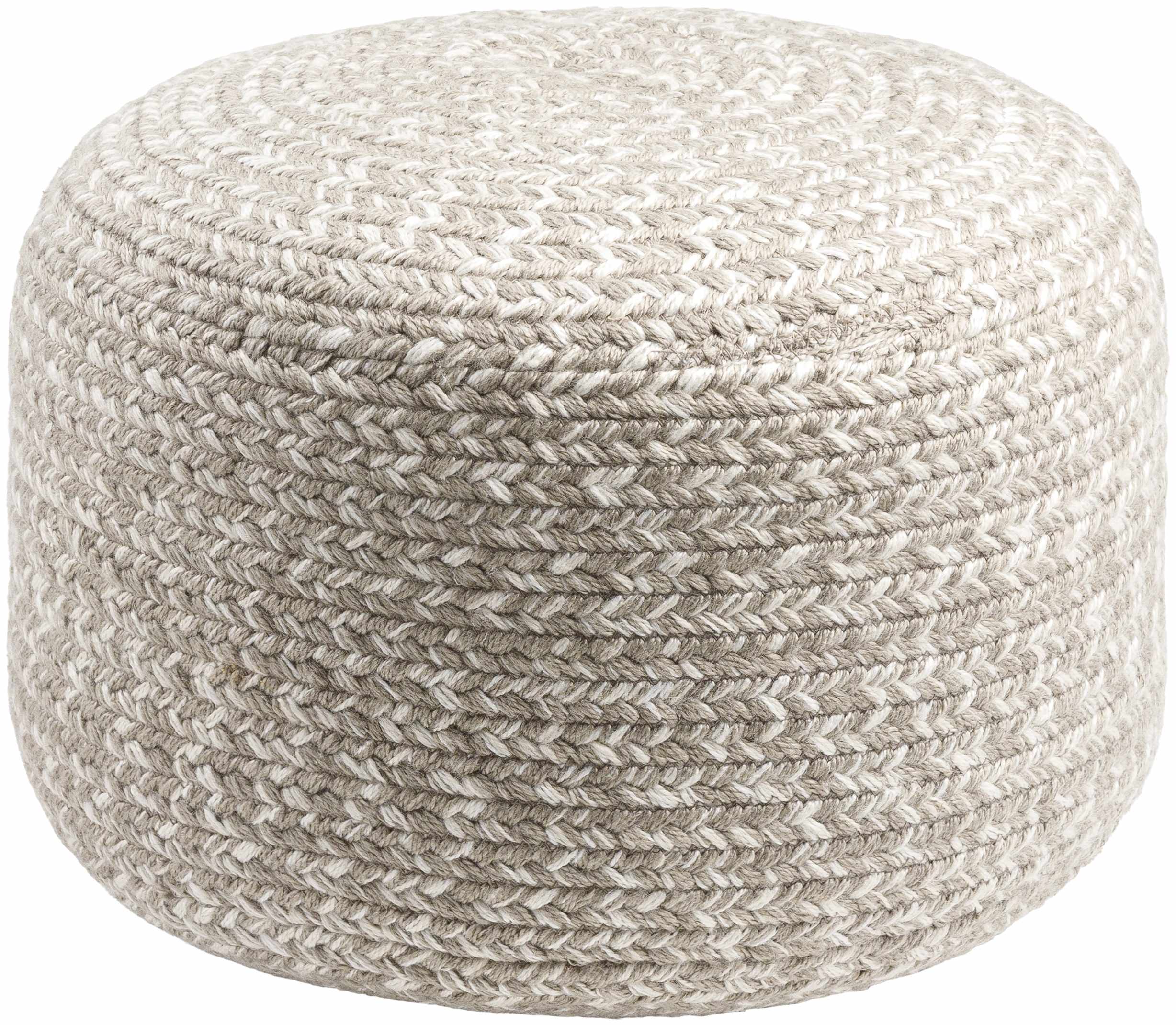 Natural Knit Pouf
