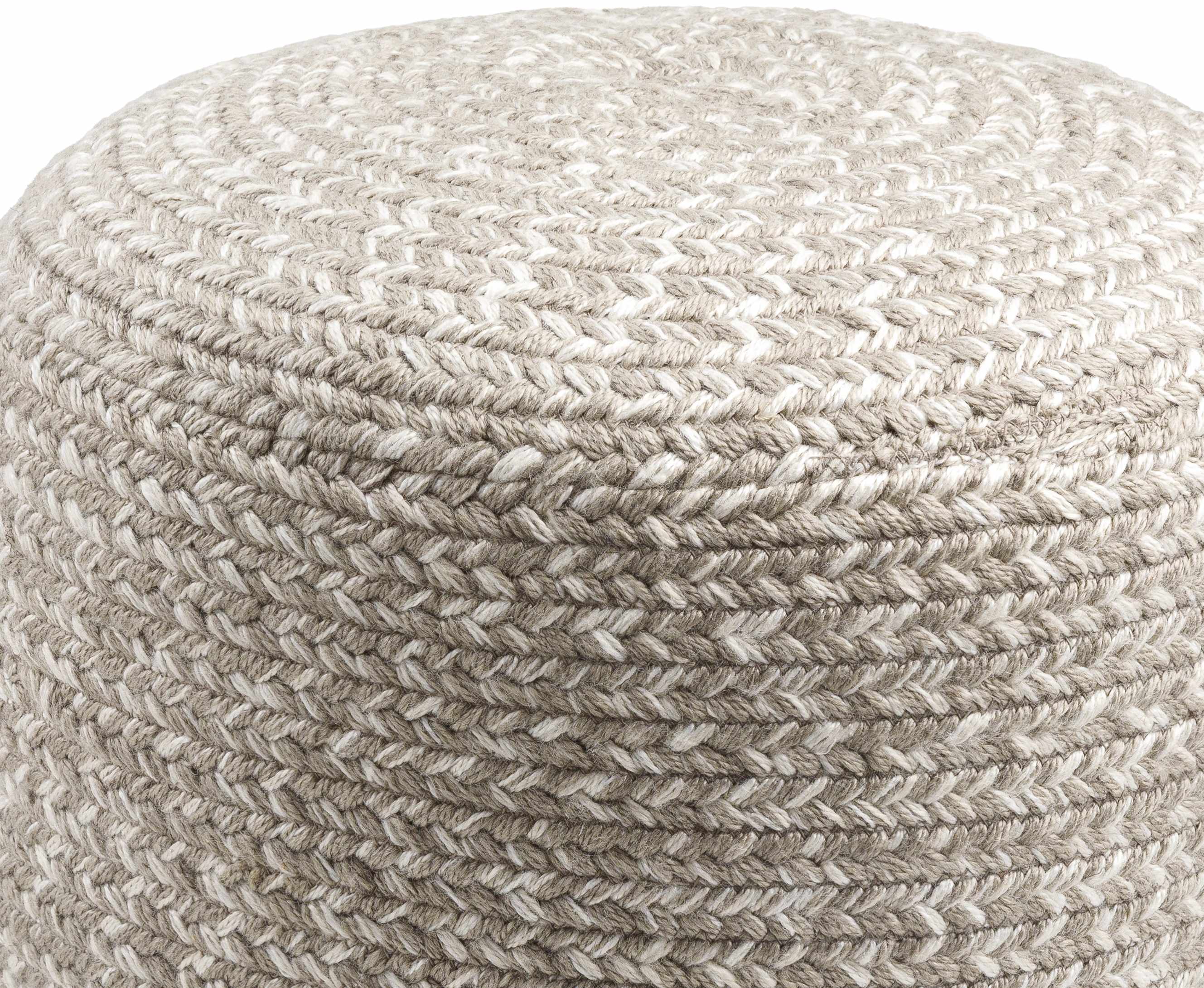Natural Knit Pouf