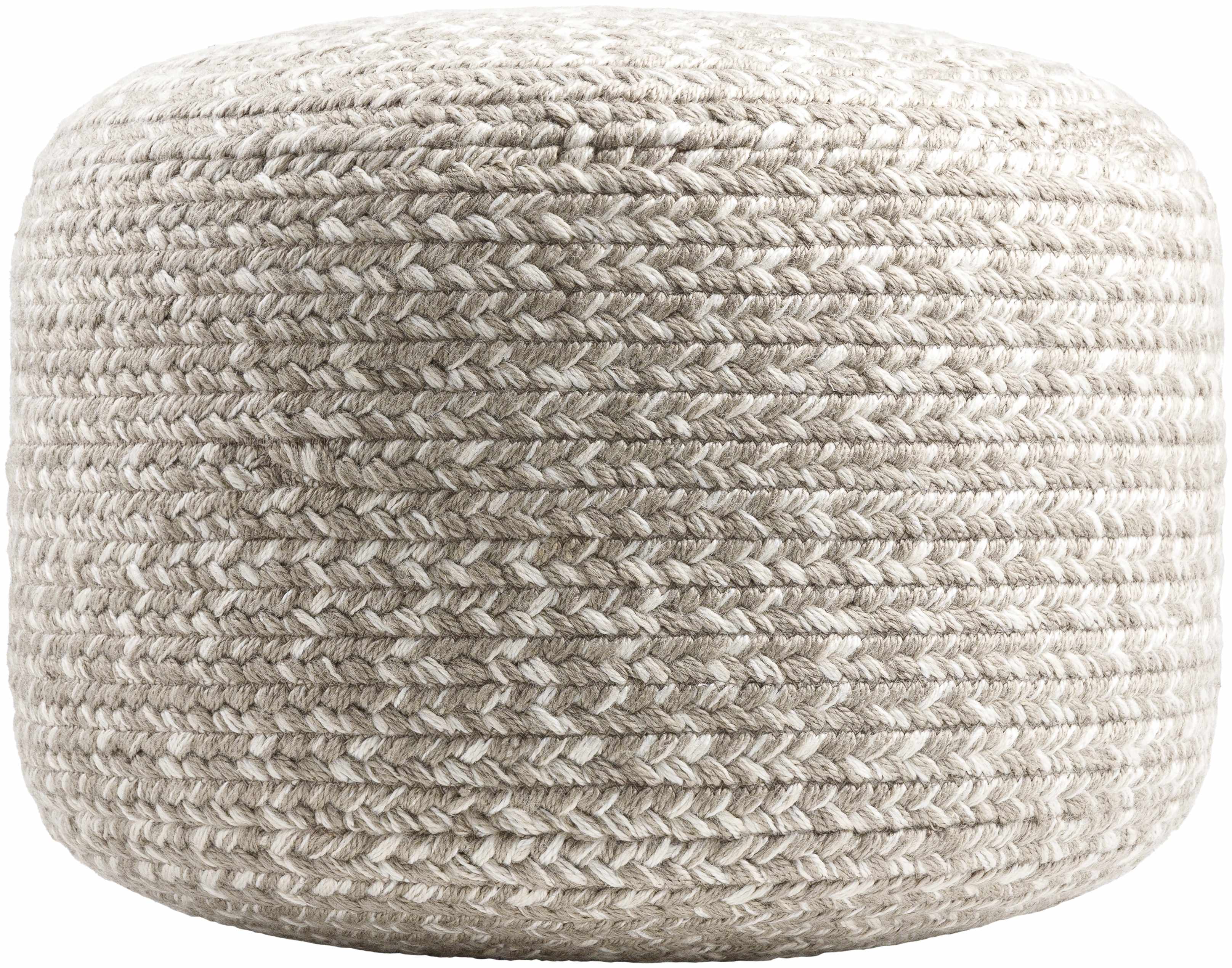 Natural Knit Pouf