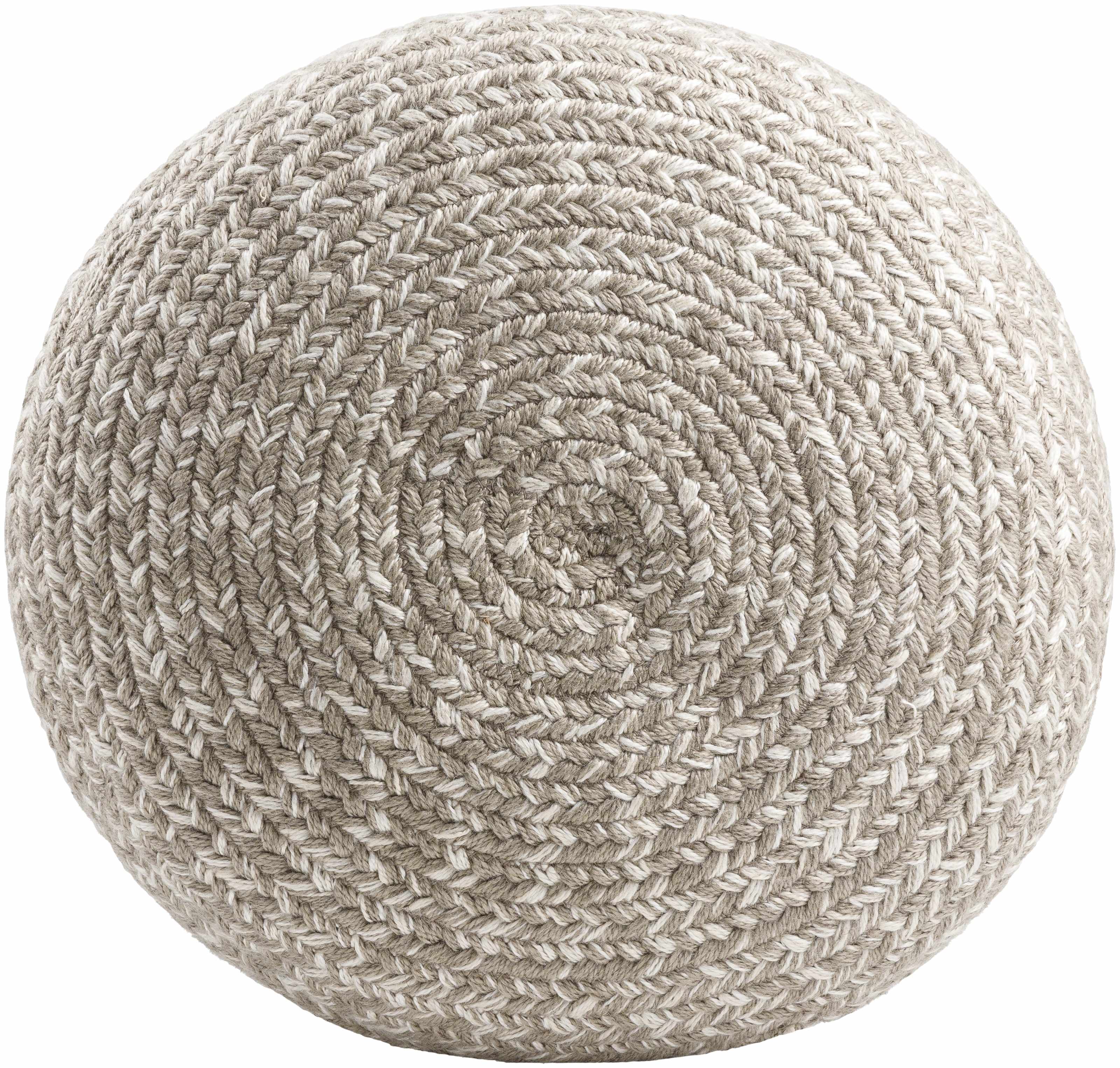 Natural Knit Pouf