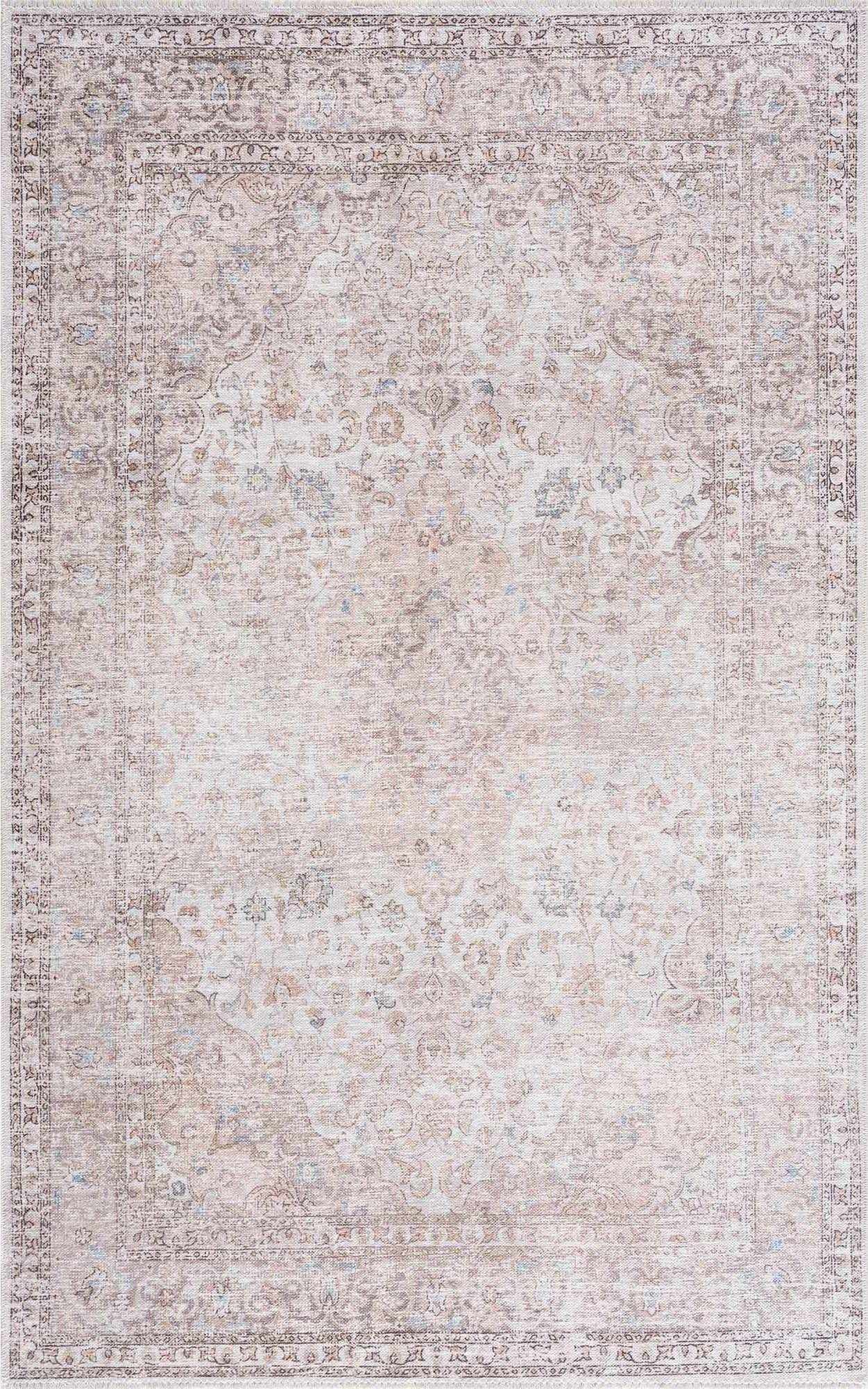 Cream Holi Washable Area Rug