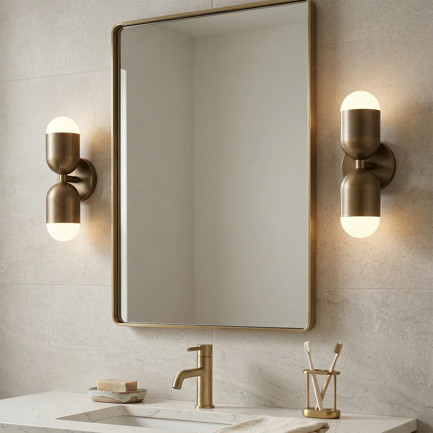 Brass Capsule Wall Sconce
